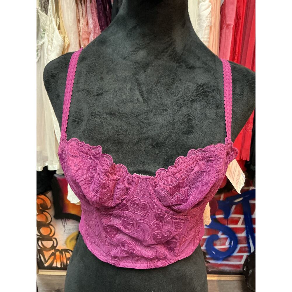 VINTAGE PURPLE EMBROIDERED BRA TOP